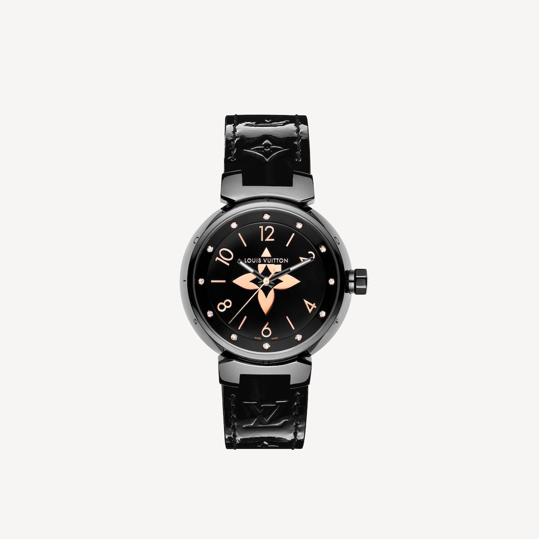 Louis Vuitton Reloj Mujer Tambour All Black 34mm - Bidoo