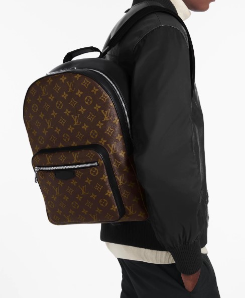 Louis Vuitton Zaino Josh in tela Macassar con monogramma Marrone